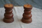 Zeer mooie oude 2 Kandelaars van hout, Antiek en Kunst, Antiek | Kandelaars, Ophalen, Overige materialen