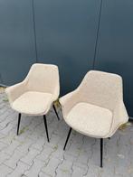 2 x nieuwe beige taupe eetkamerstoelen boucle, Huis en Inrichting, Ophalen