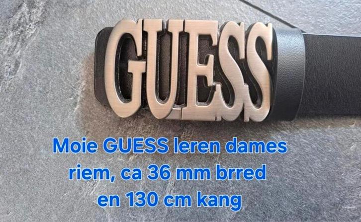 Mooie GUESS zwarte leren riem, mt 130cm x 3,6 cm breed ,, Kleding | Dames, Riemen en Ceinturen, Nieuw, 100 cm of meer, 3 tot 5 cm