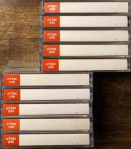 SET 959 10 X TDK D90 TYPE I CASSETTEBANDJES 1986-1987, Cd's en Dvd's, Cassettebandjes, Gebruikt, Onbespeeld, Overige genres, 2 t/m 25 bandjes
