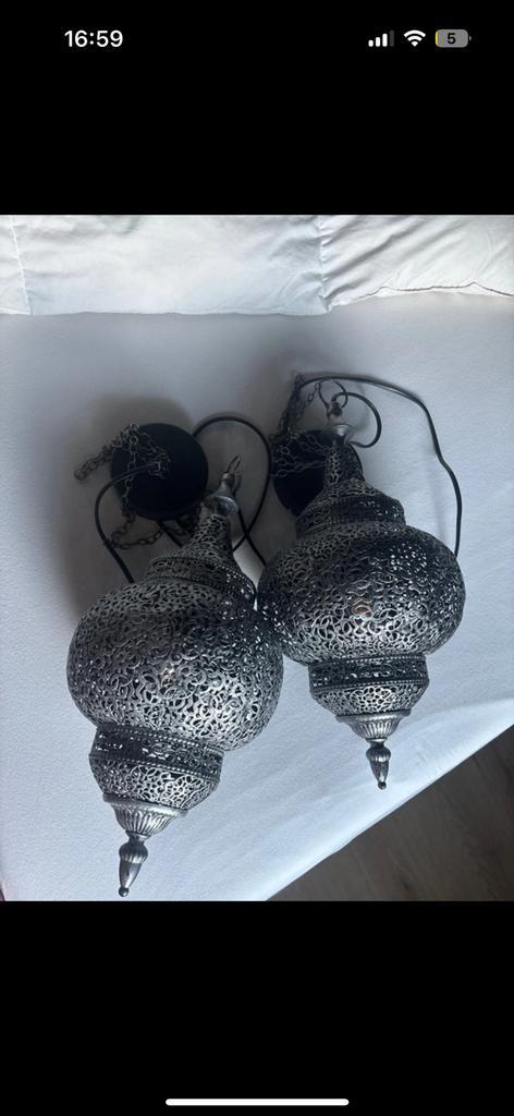 2 oosterse hanglampen! Lees beschrijving, Huis en Inrichting, Lampen | Hanglampen, Zo goed als nieuw, Minder dan 50 cm, Ophalen of Verzenden