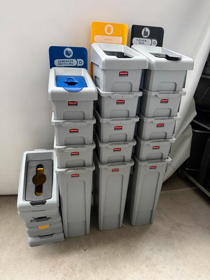 Rubberman afvalbakken set, Huis en Inrichting, Woonaccessoires | Prullenbakken, Ophalen of Verzenden