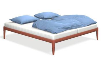 Showroom Auping Essential 140x200 Red incl M line CM7 Matras beschikbaar voor biedingen