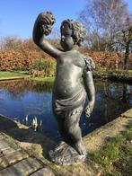 Antique Bronze garden statue Putti, Ophalen, Gebruikt, Metaal, Mensenbeeld