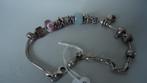 Zilveren armband met 14 bedels gemerkt 925, Sieraden, Tassen en Uiterlijk, Armbanden, Verzenden, Zo goed als nieuw, Met strass