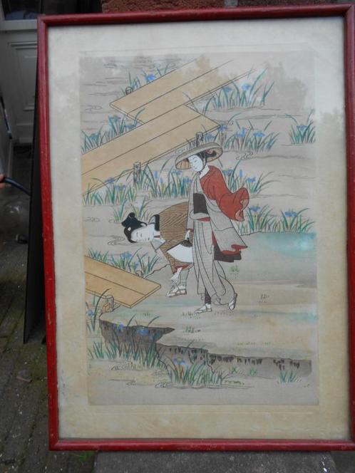 Suzuki Harunobu (1725 – 1770) Japanese hand painting (Bke-20, Antiek en Kunst, Kunst | Schilderijen | Klassiek, Ophalen
