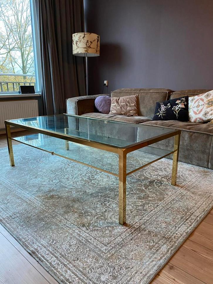 Hollywood Regency Tafel - 140x70x47cm, Huis en Inrichting, Tafels | Salontafels, Gebruikt, Minder dan 50 cm, 50 tot 100 cm, 100 tot 150 cm