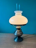 Prachtige ex- olielamp zuiver tin Rio Tiel, Huis en Inrichting, Lampen | Tafellampen, Ophalen of Verzenden, Zo goed als nieuw