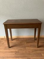 Klein houten tafeltje sidetable met klep en opbergruimte, Huis en Inrichting, Tafels | Sidetables, Ophalen, Gebruikt, 50 tot 100 cm