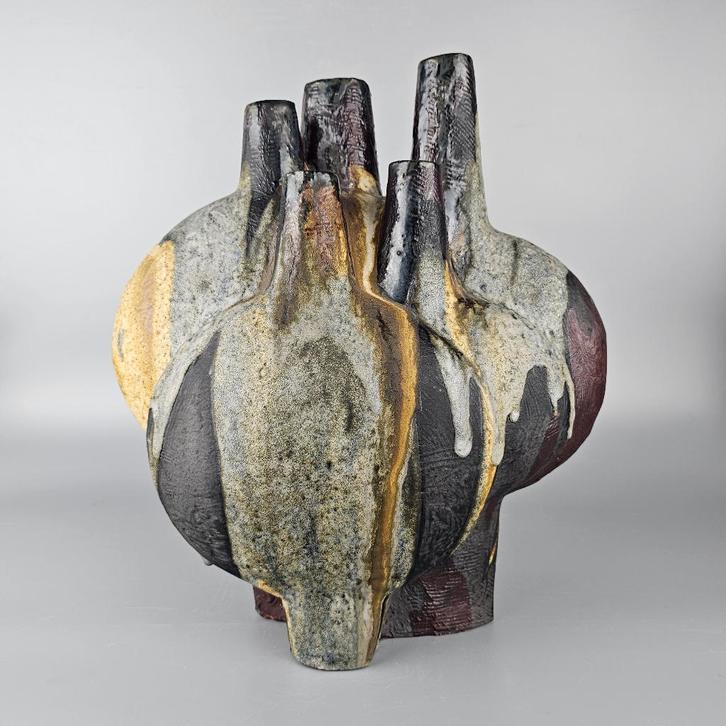 Zeer zeldzame vintage West-Duitse vaas. Helmut Schaffenacker, Antiek en Kunst, Antiek | Vazen, Ophalen of Verzenden