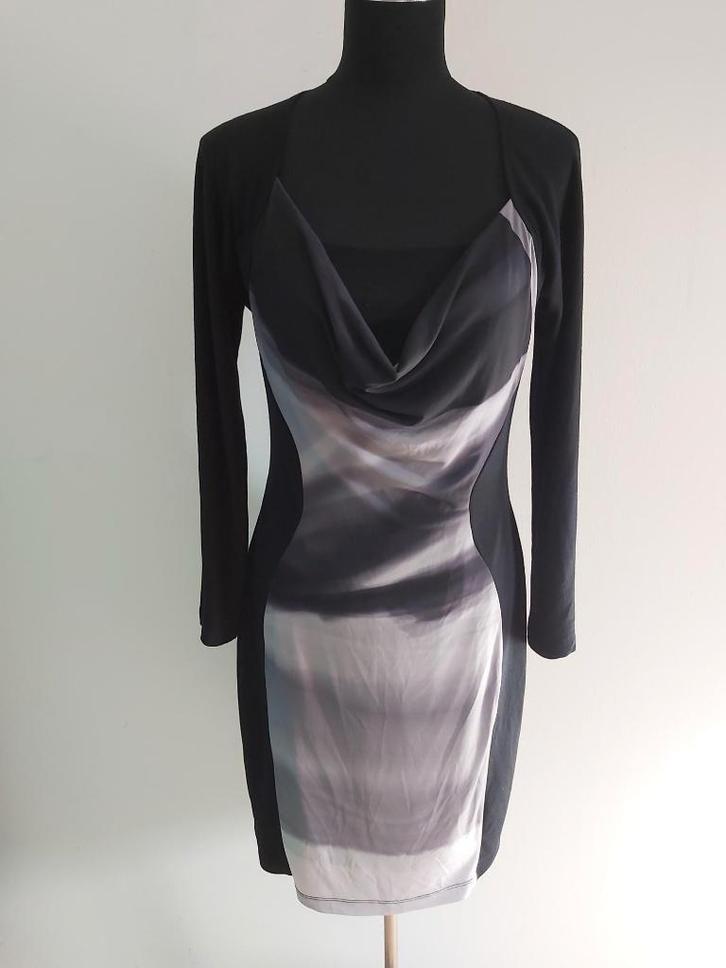 J24 - Eroke jurk ita. Maat 46 is Ned maat 42 (1), Kleding | Dames, Jurken, Zo goed als nieuw, Maat 42/44 (L), Blauw, Onder de knie