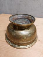 Antieke handgegraveerde messing kom – vermoedelijk Birma, Antiek en Kunst, Ophalen of Verzenden
