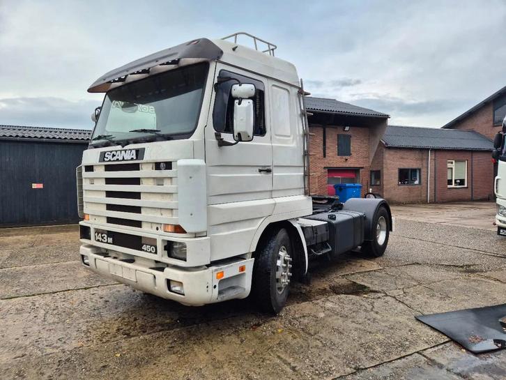 Scania R143-450 V8 143-450 Streamline V8 (bj 1995), Auto's, Vrachtwagens, Particulier, Scania, Diesel, Wit, BTW verrekenbaar