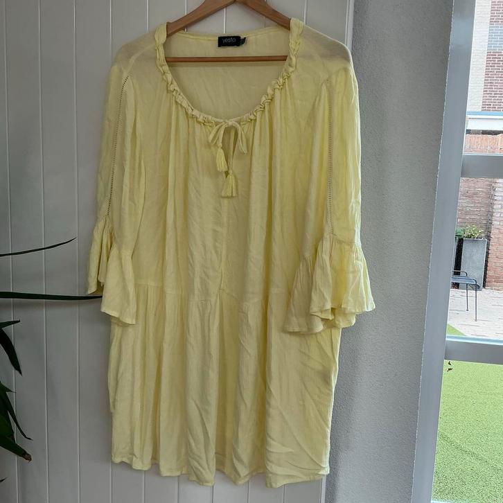 Yesta lichtgele tuniek - Maat 00, Kleding | Dames, Grote Maten, Zo goed als nieuw, Blouse of Tuniek, Geel, Ophalen of Verzenden