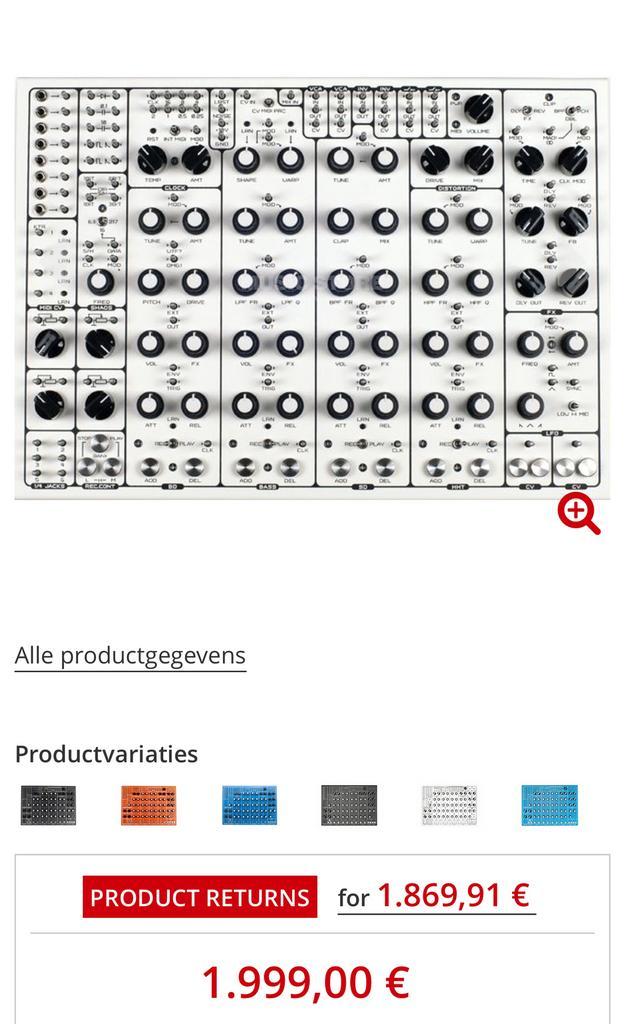 SOMA LABORATORY Pulsar-23 White synthesi, Muziek en Instrumenten, Synthesizers, Zo goed als nieuw, Overige aantallen, Overige merken