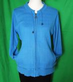 qtr  MOOI DAMES VEST van LEONA Maat:M/L, Ophalen of Verzenden, Zo goed als nieuw, Maat 42/44 (L), Blauw