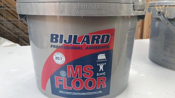 Parketlijm Bijlard MS Floor - Nieuw!, Doe-het-zelf en Verbouw, Verf, Beits en Lak, Nieuw, Grijs, Ophalen of Verzenden