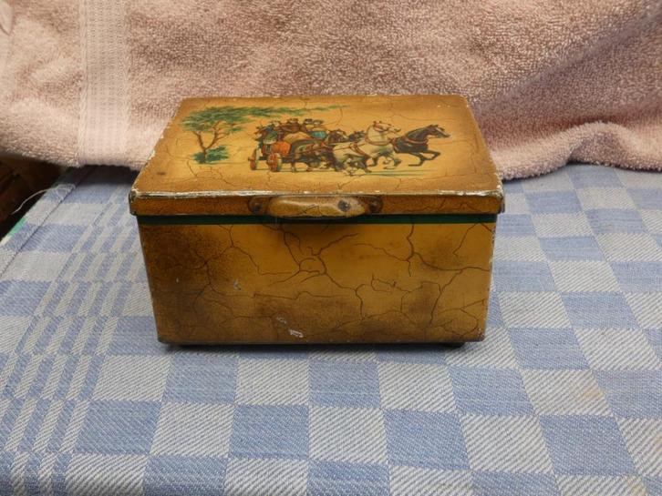 oud theeblik/ voorraaddoos thee/ PickWick thee bewaardoos, Verzamelen, Blikken, Gebruikt, Thee, Pickwick, Ophalen of Verzenden