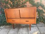 Retro muziekkastje -/ dressoir teakhout, Huis en Inrichting, Ophalen, O, O, 150 tot 200 cm