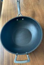 Le Creuset wok 30 cm, Rvs, Gebruikt, Ophalen of Verzenden, Wok