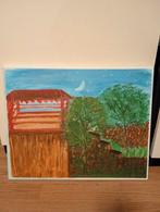 Tuinlandschap schilderij, Ophalen of Verzenden