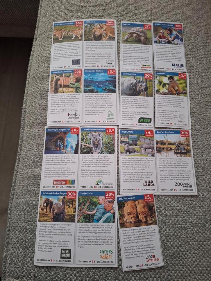 Diverse kortingsbonnen postcodeloterij, Tickets en Kaartjes, Kortingen en Cadeaubonnen, Drie personen of meer, Kortingsbon