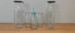 Melkflessen drinkglas stolp Ikea glazen flessen, Ophalen of Verzenden