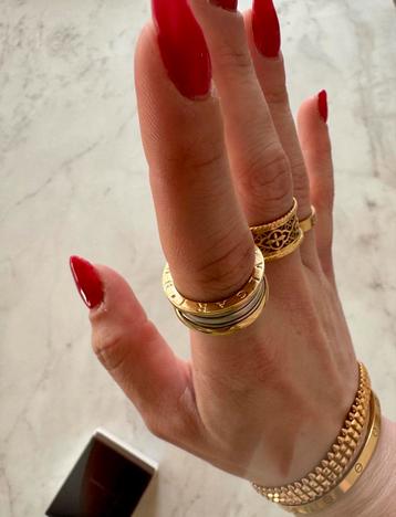 Bulgari ring B.zero 1 goud en witgoud maat 19 was €3800 ZGAN beschikbaar voor biedingen