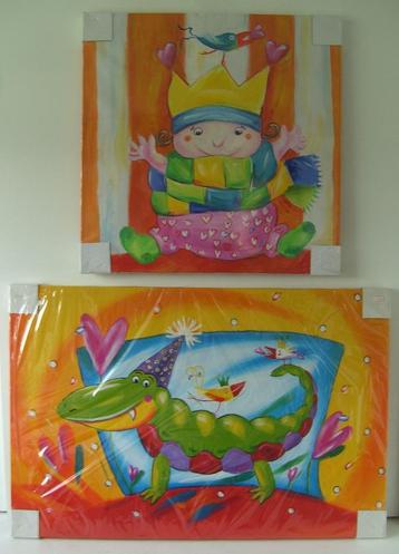 KINDER SCHILDERIJ COLLECTIE 2 STUKS VOOR ZACHT PRIJSJE! beschikbaar voor biedingen