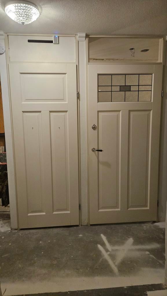 Binnen deuren opdek, berkvens., Gebruikt, 215 cm of meer, Binnendeur, Glas