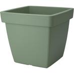 Plantenpot/bloempot Kunststof D39xH35cm Groen, 25 tot 40 cm, Kunststof, 1786PC15, Vierkant
