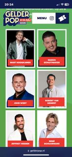 Gelderpop 2 tickets gezocht voor Hollandse avond op vrijdag, Twee personen, Juli