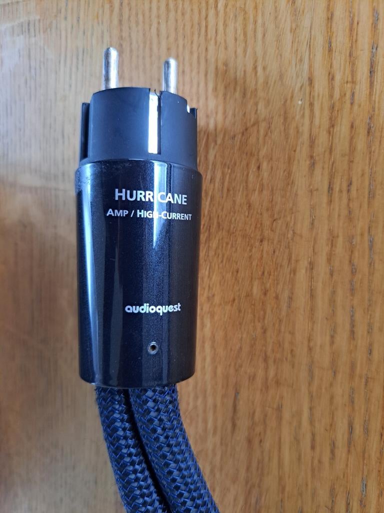 2x Audioquest Hurricane High Current netsnoeren  1 meter, Audio, Tv en Foto, Audiokabels en Televisiekabels, Ophalen of Verzenden