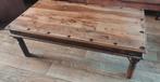 Stevige salontafel - voorkamertafel - met ijzeren beslag, Ophalen, 100 tot 150 cm, 50 tot 100 cm, Zo goed als nieuw