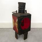Vintage, oude, antieke seinlamp, Deutsche Bahn spoorweg lamp, Verzamelen, Ophalen, Trein, Gebruikt, -
