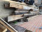 houten balken, Doe-het-zelf en Verbouw, Hout en Planken, Geïmpregneerd, Gebruikt, Ophalen of Verzenden, Balk