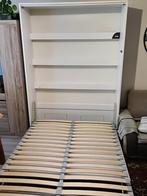 Opklapbed-kastbed, Huis en Inrichting, Slaapkamer | Bedden, Ophalen, Gebruikt, Wit, Tweepersoons