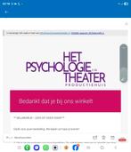 2 kaartjes Psychologie in Theater Dichterbij in Assen, Tickets en Kaartjes, Twee personen, Juni