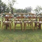 Te huur: houten crossback stoel voor elk feest of event!, Ophalen of Verzenden, Nieuw, Overige