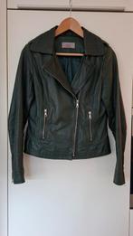 Ibana leren blazer - donkergroen met voering maat 36, Ophalen of Verzenden, Zo goed als nieuw, Maat 36 (S), Groen