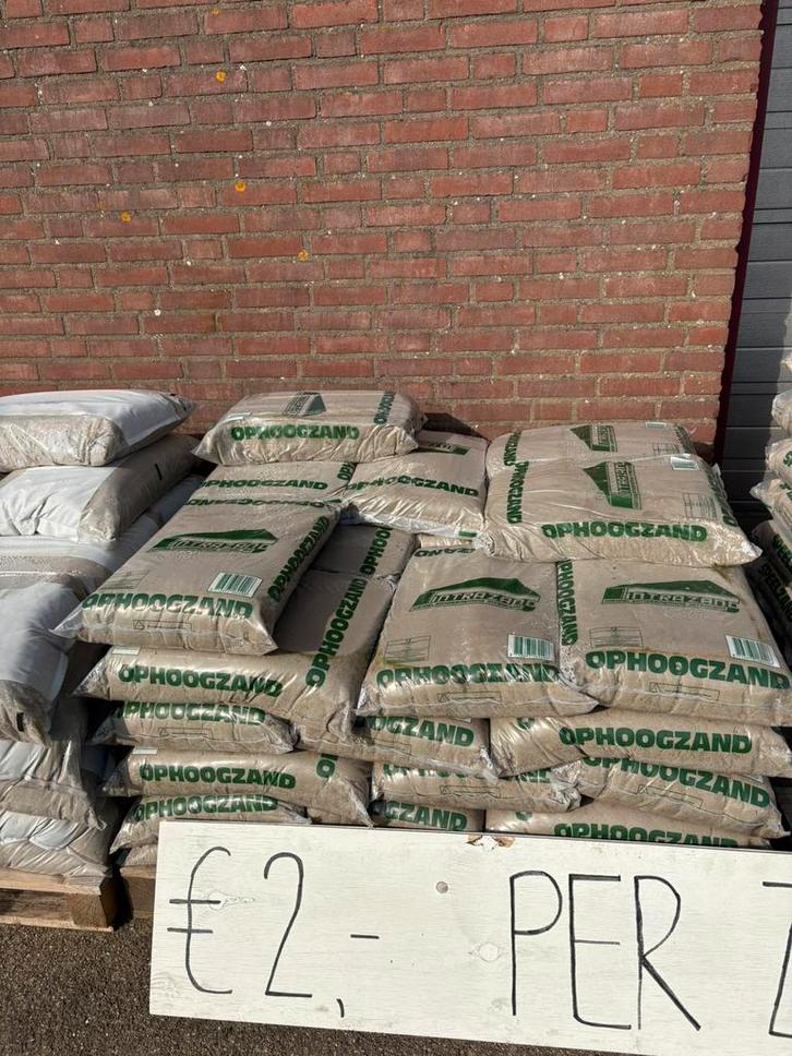UITVERKOOP ZAND EN GRIND ZAKKEN, Tuin en Terras, Zand, Nieuw, Ophalen