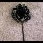 Antieke hoedenspeld met zwarte steen, Sieraden, Tassen en Uiterlijk, Antieke sieraden, Ophalen of Verzenden, Overige materialen