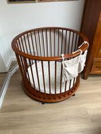 Bopita Ronde Box Walnoot met Accessoires, Ophalen, Zo goed als nieuw, Rond, In hoogte verstelbaar