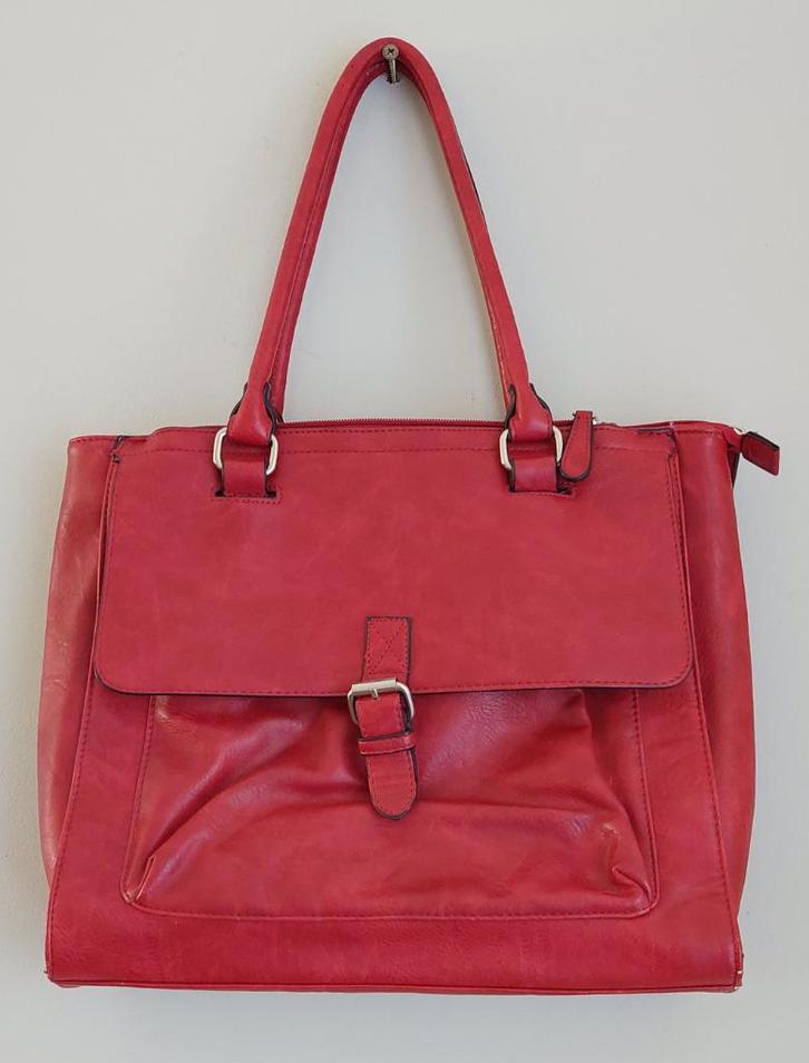 Clarks rode tas, Sieraden, Tassen en Uiterlijk, Tassen | Damestassen, Zo goed als nieuw, Handtas, Rood, Ophalen of Verzenden