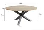 Taste 4SO Louvre teak tafel 160 Ø cm aluminium onderstel, Ophalen, Nieuw, Rond, Aluminium