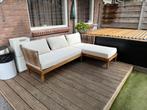 Hardhouten lounge hoekbank – heerlijk zitcomfort, Tuin en Terras, Tuinsets en Loungesets, Ophalen, Hardhout, Zo goed als nieuw