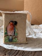 #kerst Zeer oud Vogelhuisje kerst Ornament, Diversen, Kerst, Gebruikt, T, Ophalen of Verzenden, N