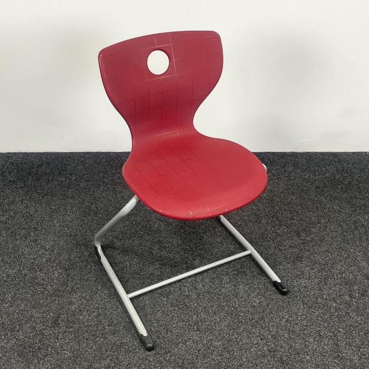 Rode Schoolstoel - PantoSwing Lupo | M Kuipzitting, Huis en Inrichting, Stoelen, Gebruikt, Eén, Kunststof, Rood, Ophalen