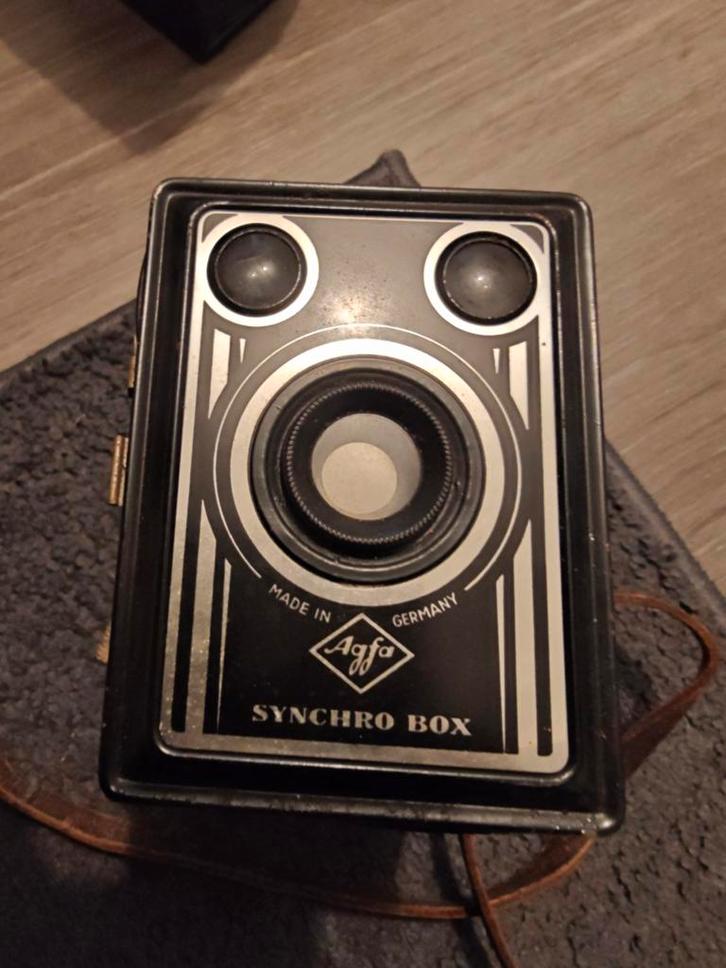 Vintage Agfa Synchro Box Camera, Audio, Tv en Foto, Fotocamera's Analoog, Gebruikt, Compact, Overige Merken, Ophalen of Verzenden