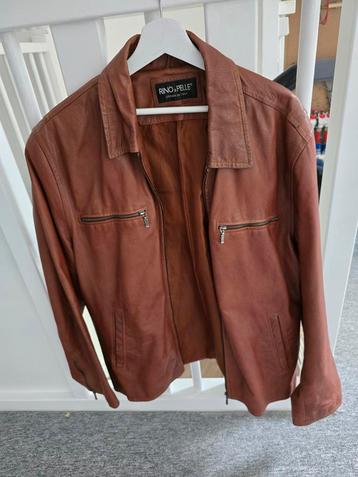 Rino & Pelle Leren Jas Cognac Maat L/XL beschikbaar voor biedingen